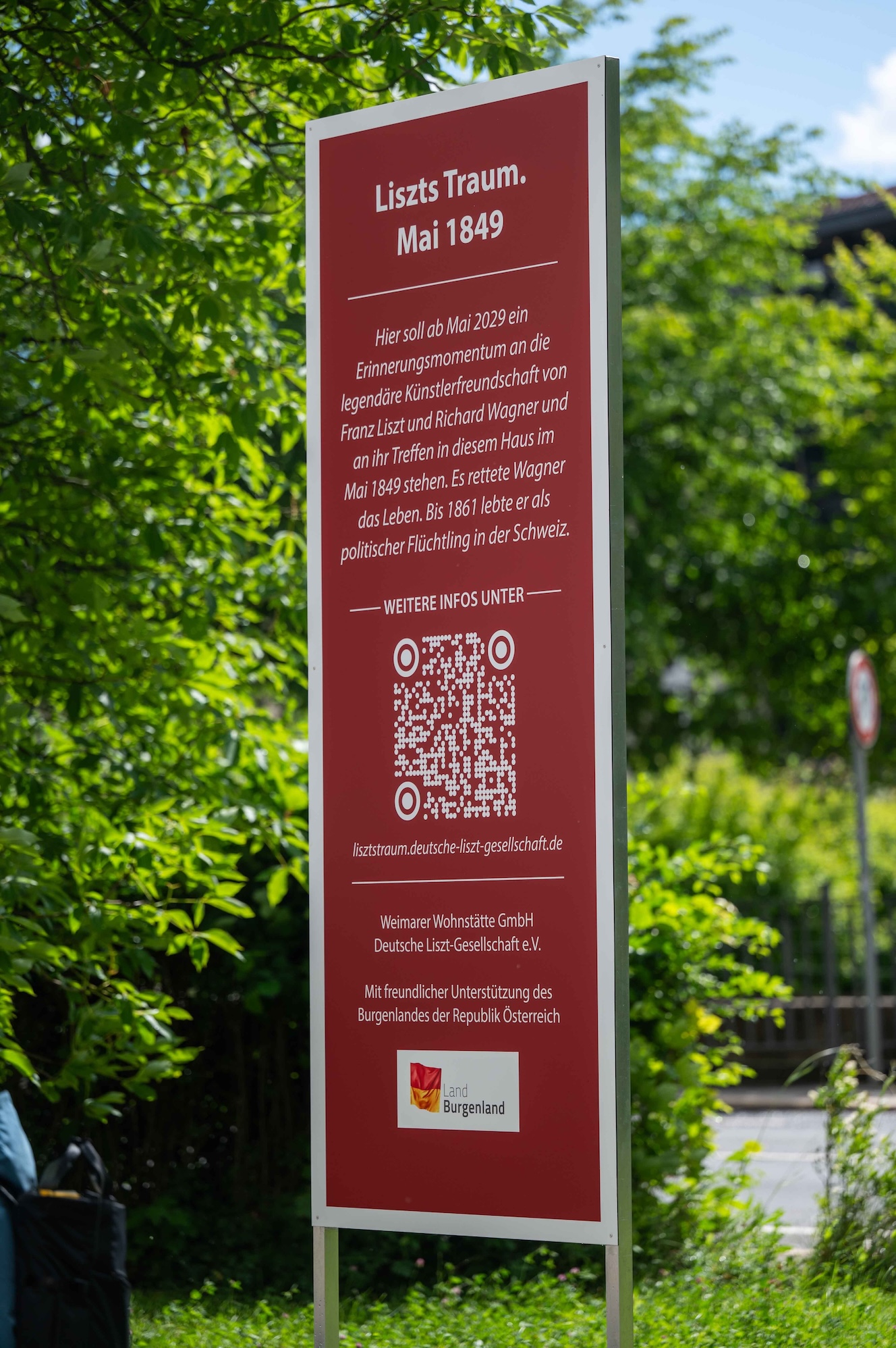 Liszts Raum Projektschild (Foto Maik Schuck)