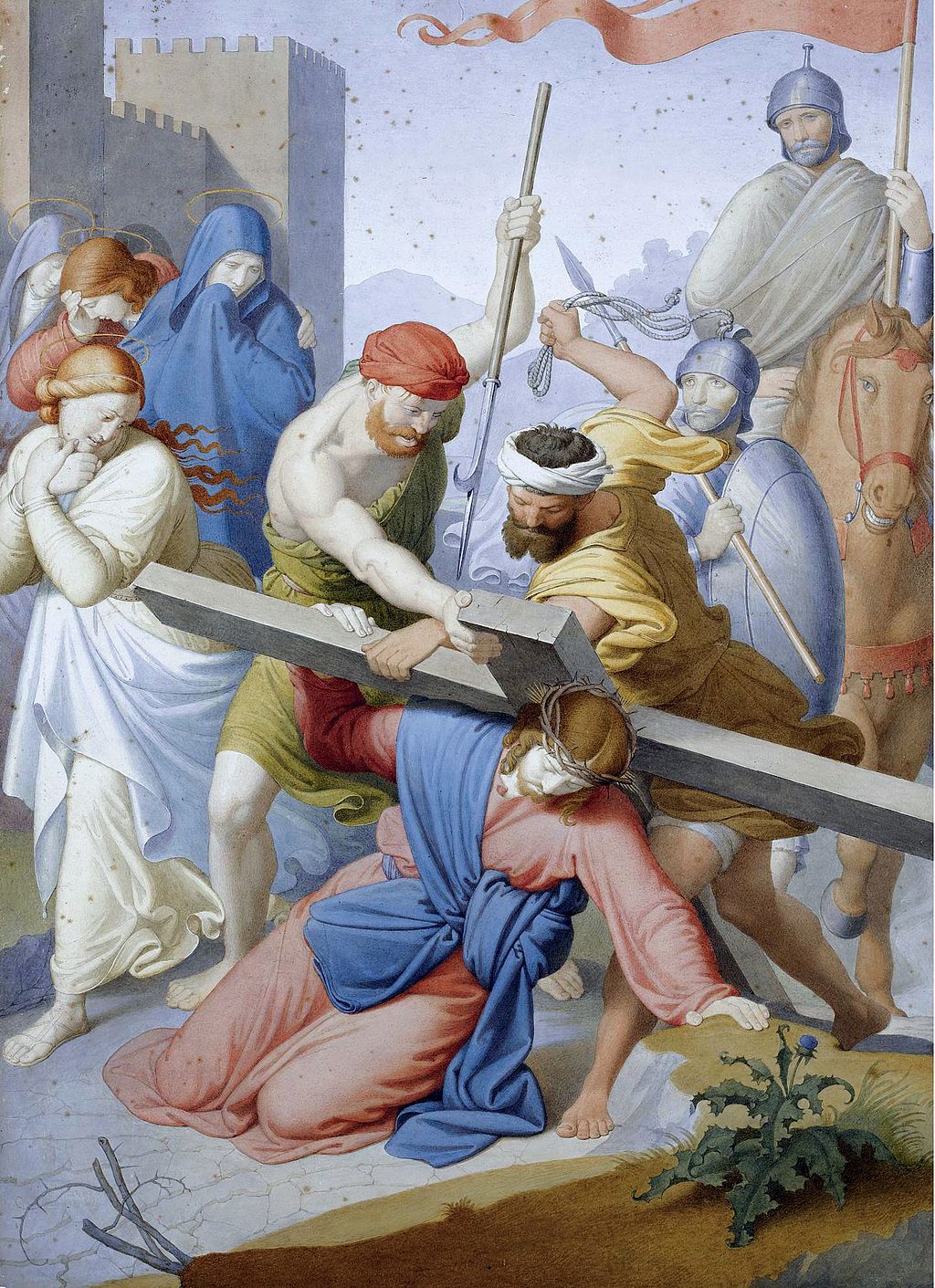 Johann Friedrich Overbeck (1789-1869) - Via crucis Statio VII - Public domain, via Wikimedia Commons